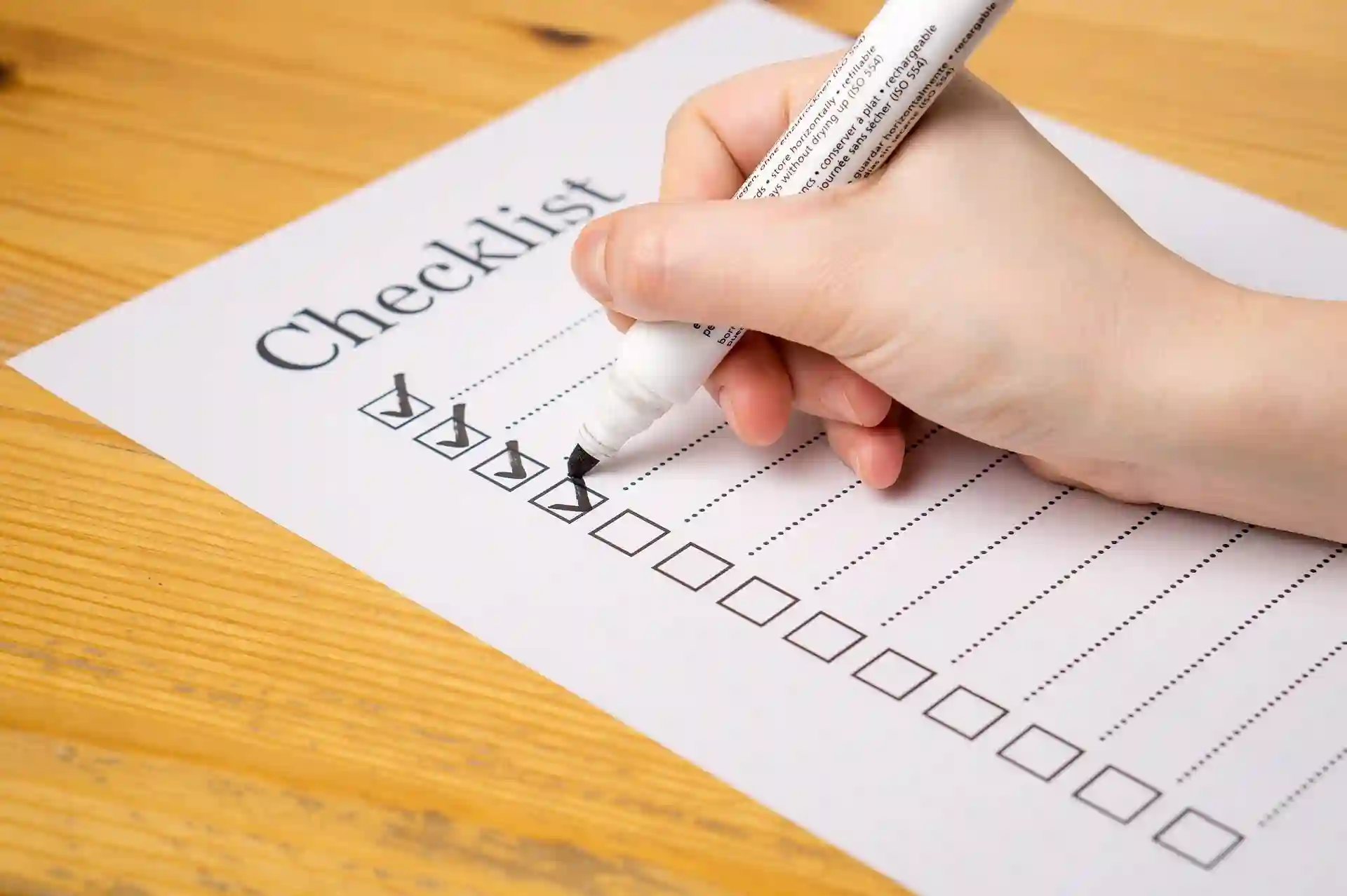 Helpful checklist to collect your information